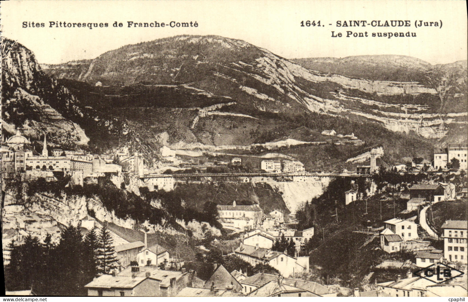 CPA Saint Claude Le Pont suspendu