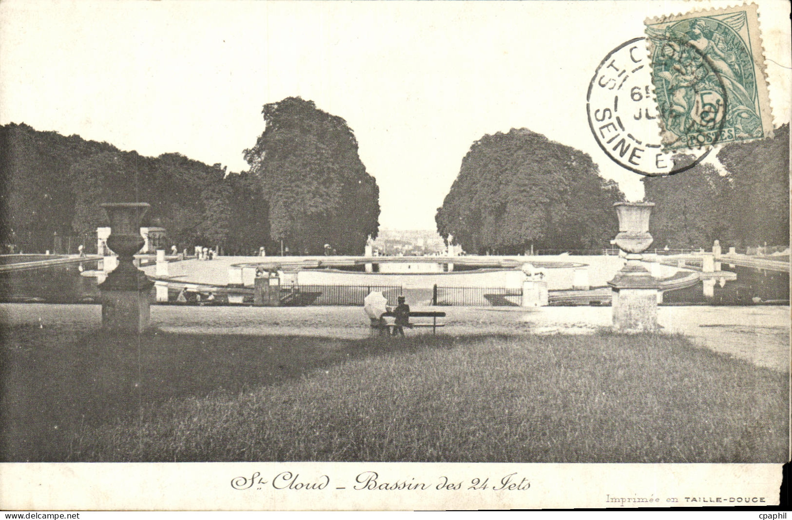 CPA Saint Cloud Bassin des 24 jets