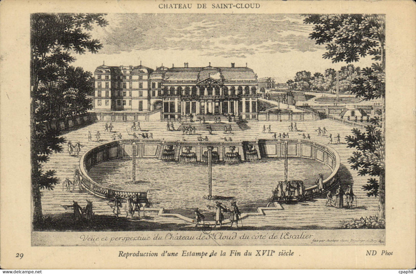 CPA Saint Cloud Chateau au 17eme