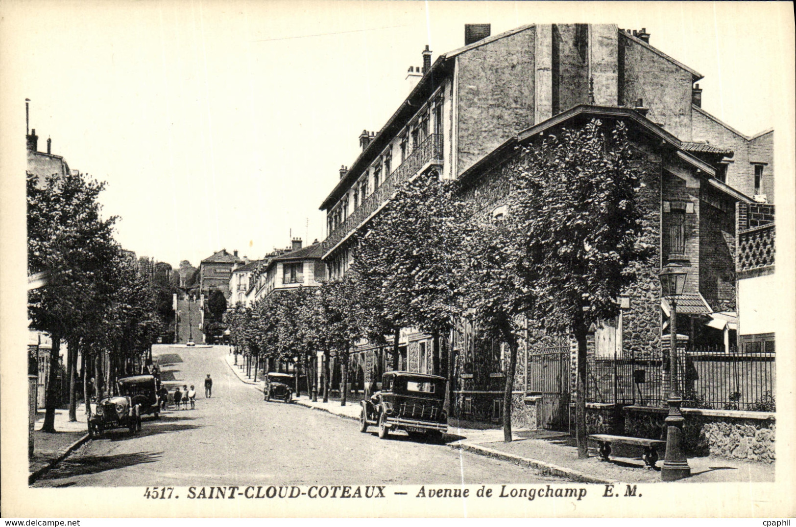 CPA Saint Cloud Coteaux Avenue de Longchamp