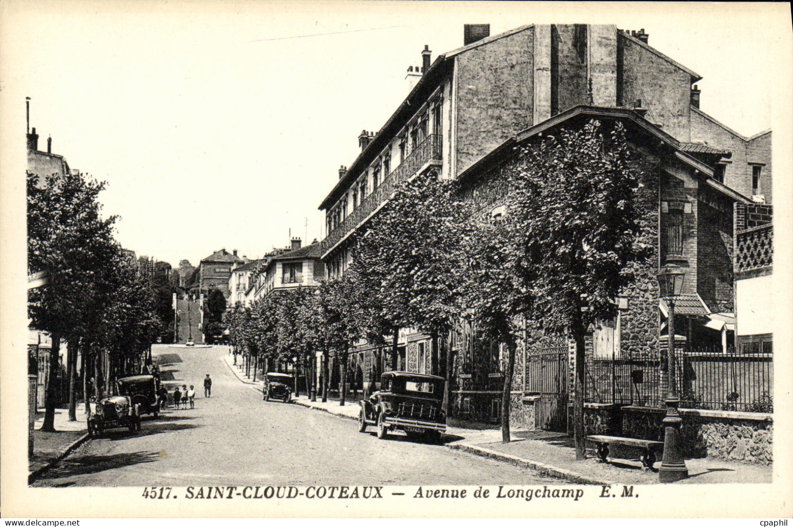 CPA Saint Cloud Coteaux Avenue de Longchamp