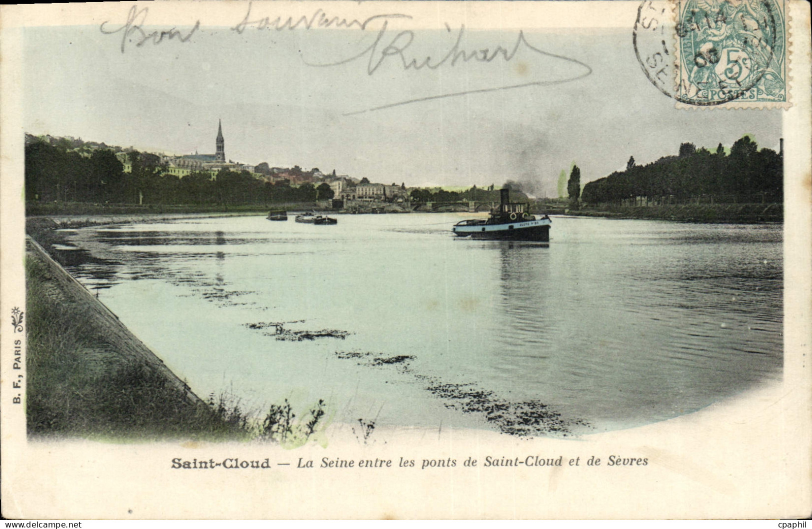 CPA Saint Cloud La Seine Entre Les Ponts De Saint Cloud er de Sèvres
