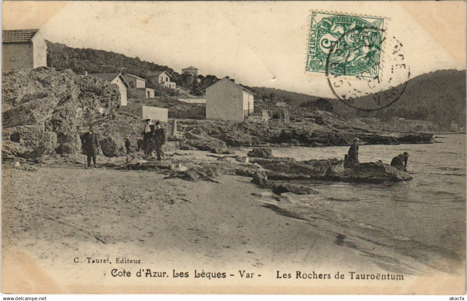 CPA SAINT-CYR-sur-MER LES-LECQUES - Les Rochers de Tauroentum (1111388)