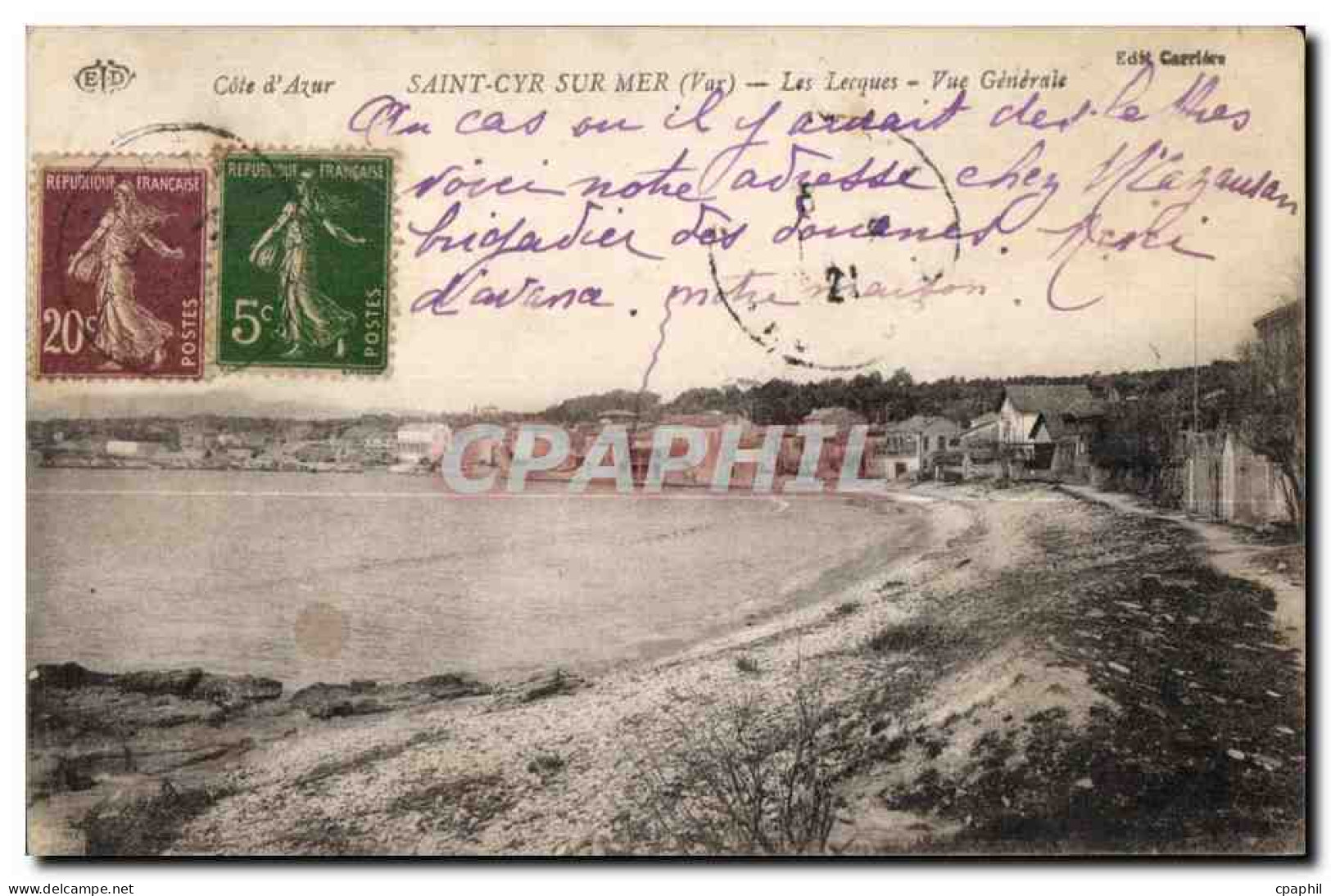 CPA Saint Cyr Sur Mer Les Lecques Vue Generale