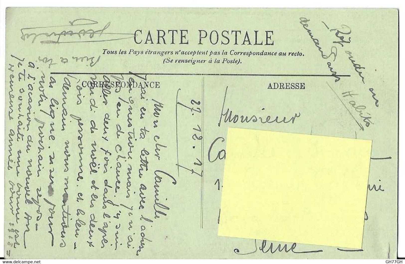 CPA SAINT-DIE 1917