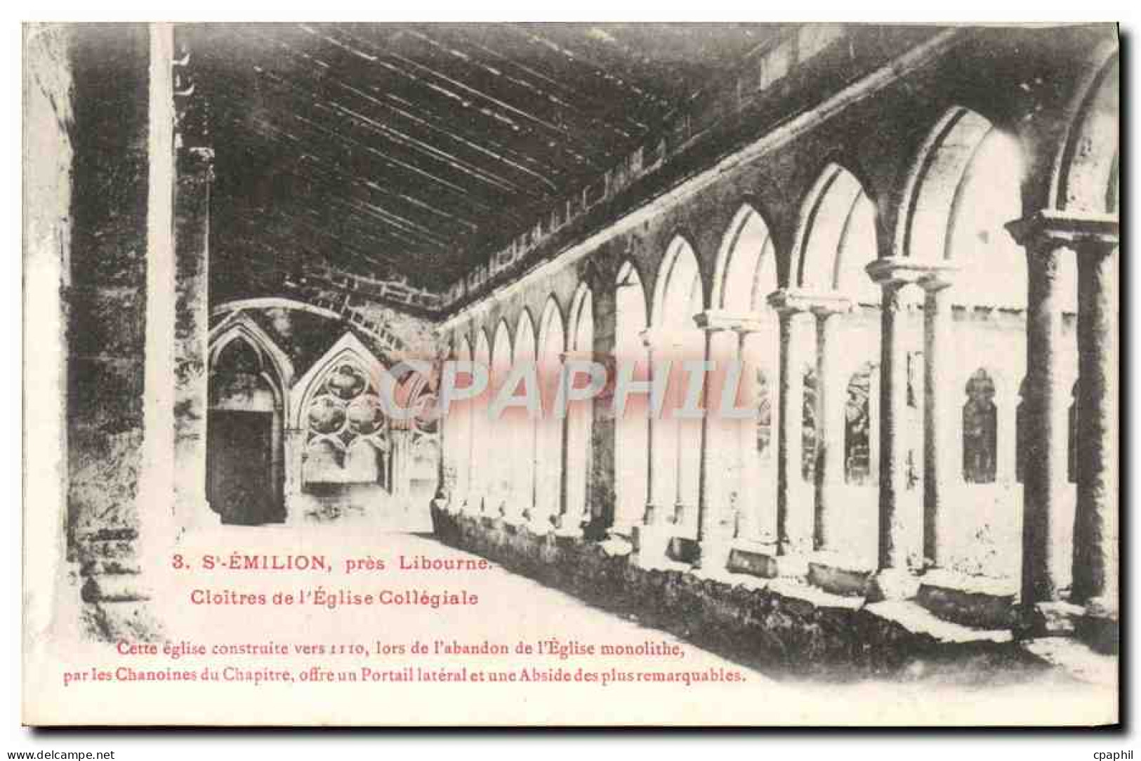 CPA Saint Emilion Pres Libourne Cloitres de l'Eglise Collegiale