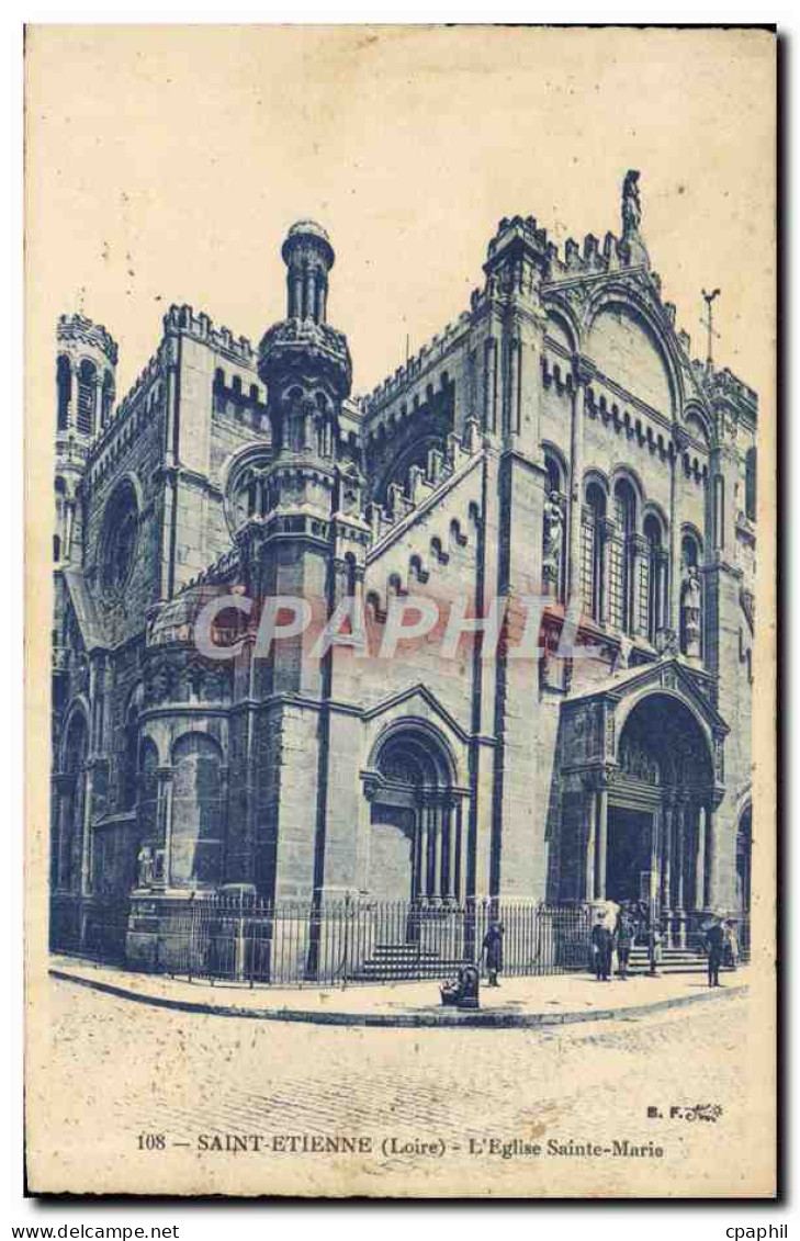 CPA Saint Etienne L'Eglise Saint Marie
