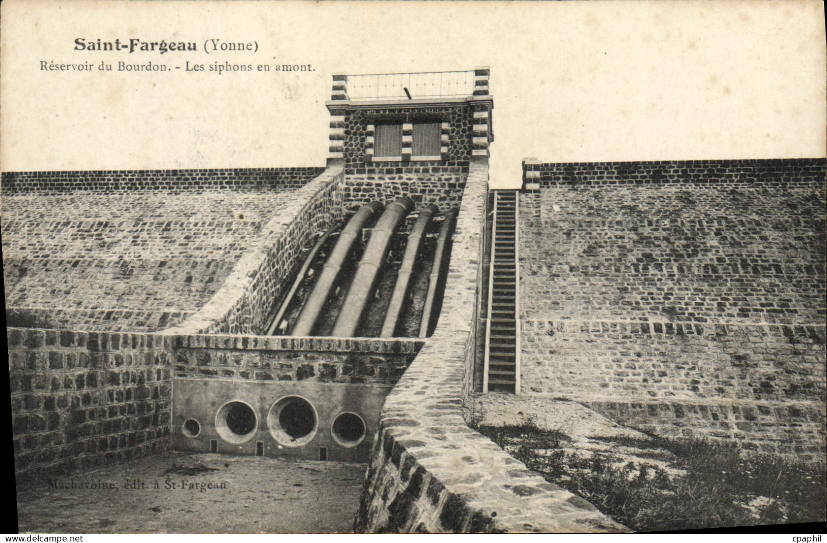 CPA Saint Fargeau Reservoir Du Bourdon Les Siphons