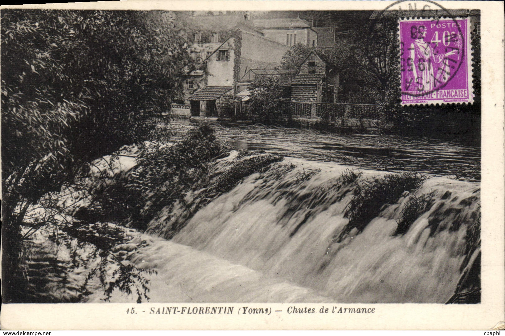 CPA Saint Florentin Chutes De I'Armance