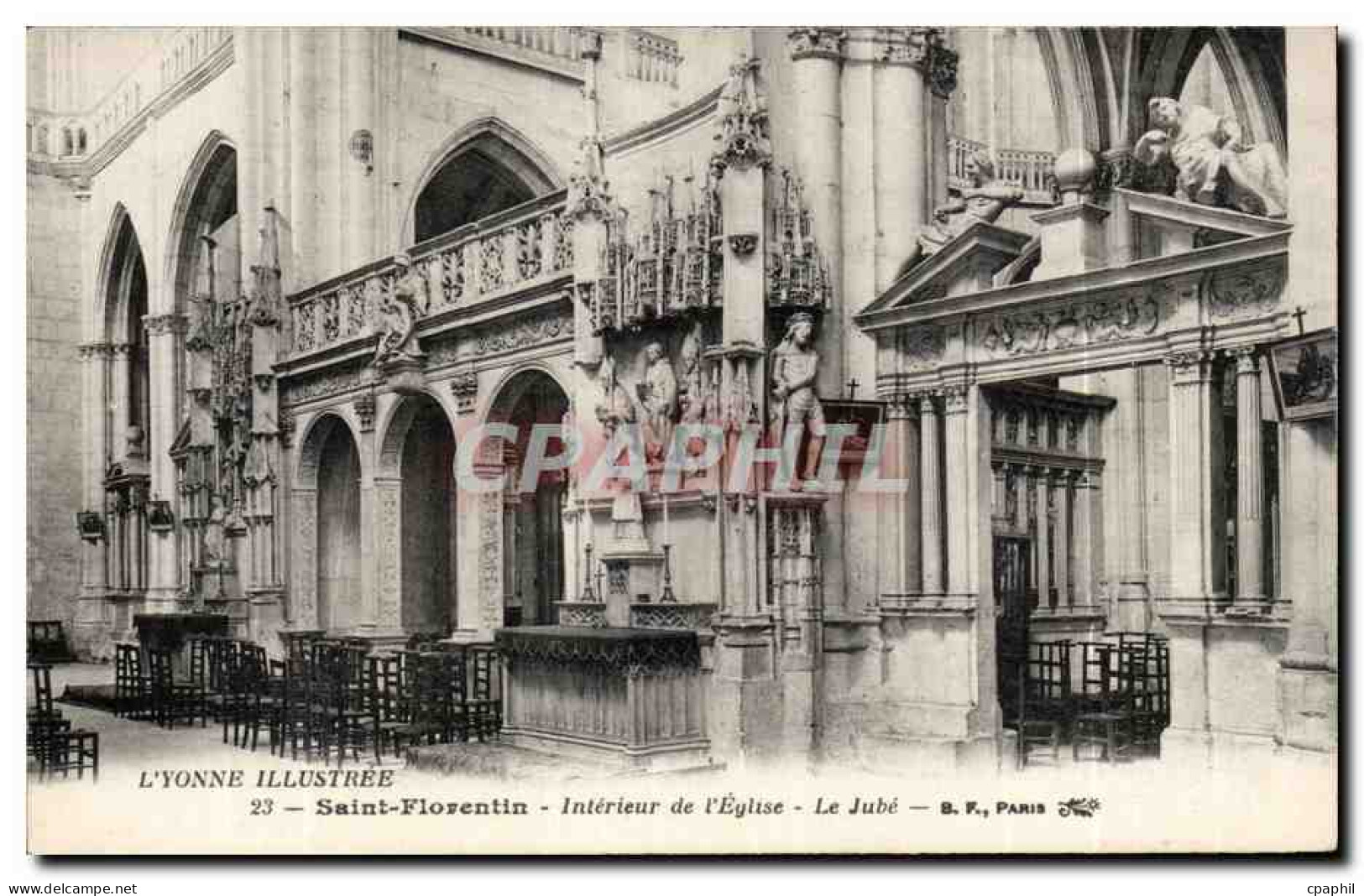 CPA Saint Florentin Interieur de l'eglise Le Jube