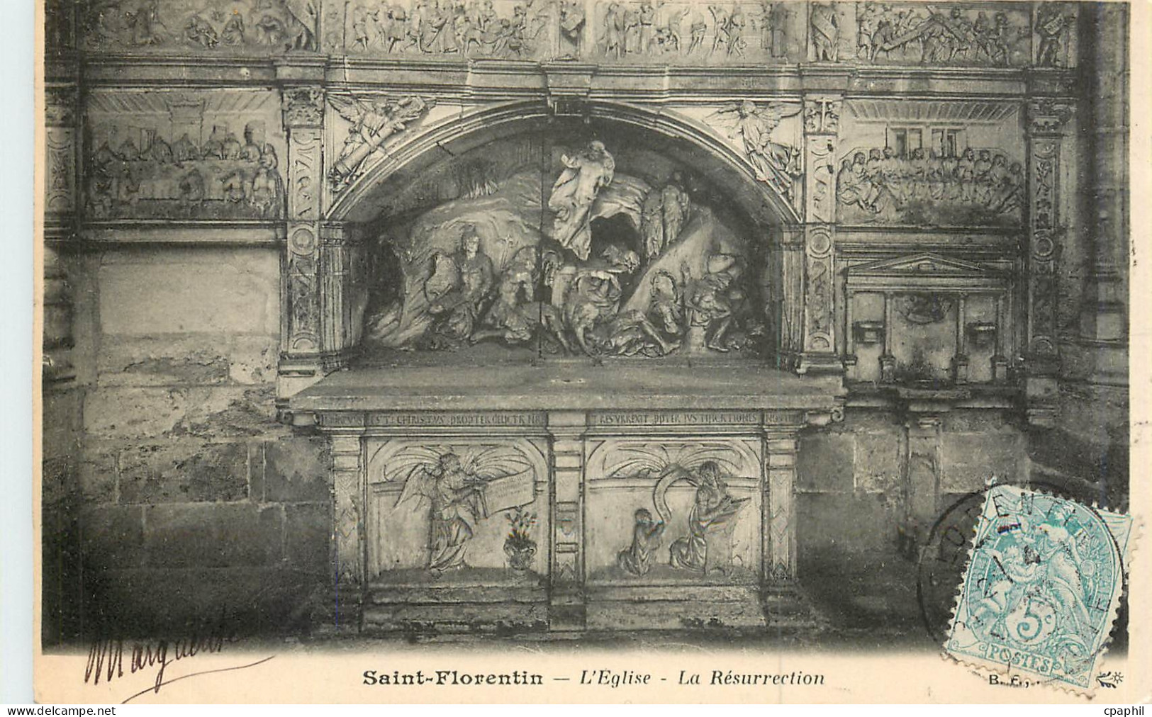 CPA Saint Florentin l'Eglise la Resurrection