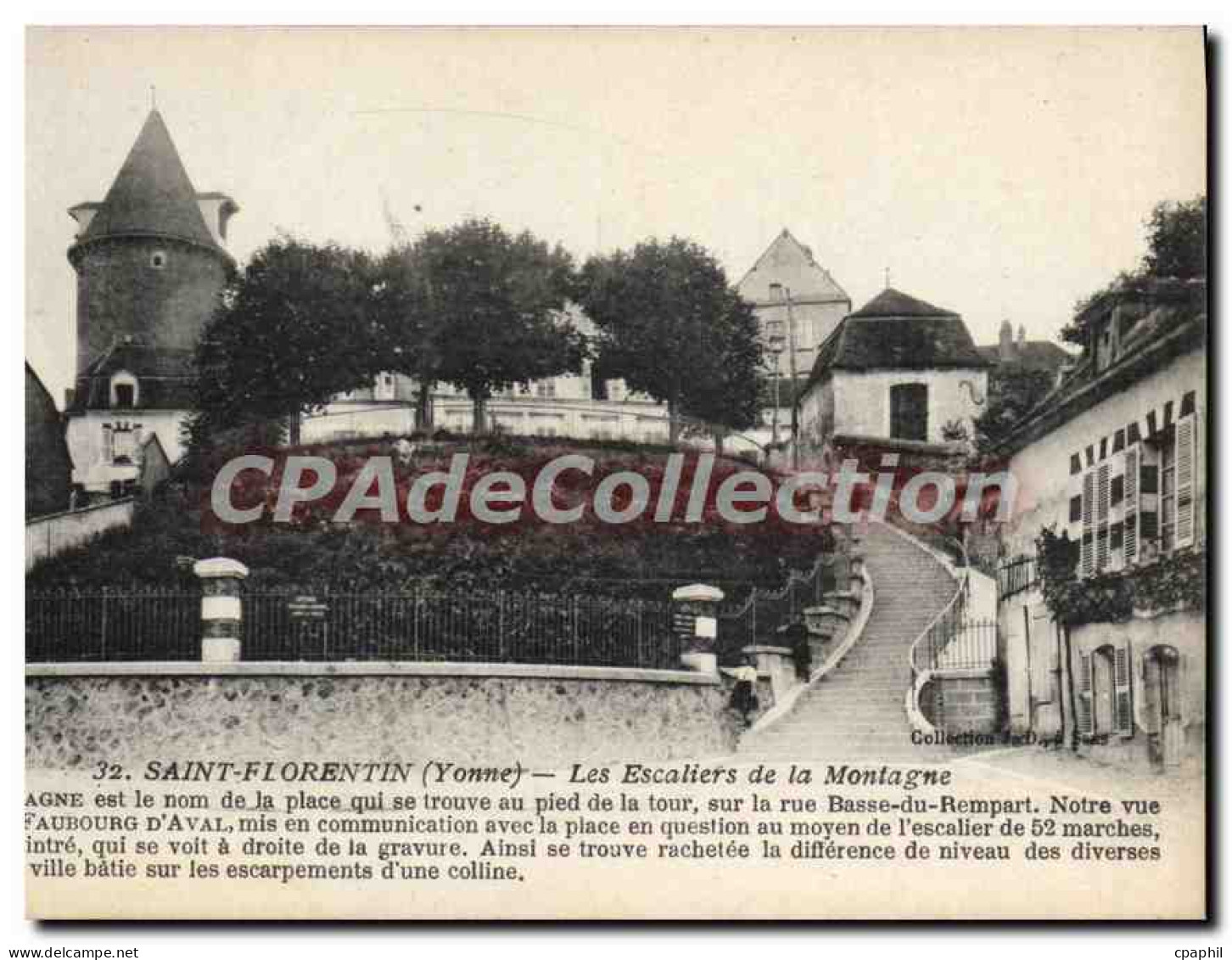 CPA Saint Florentin Yonne Les Escaliers de la Montagne