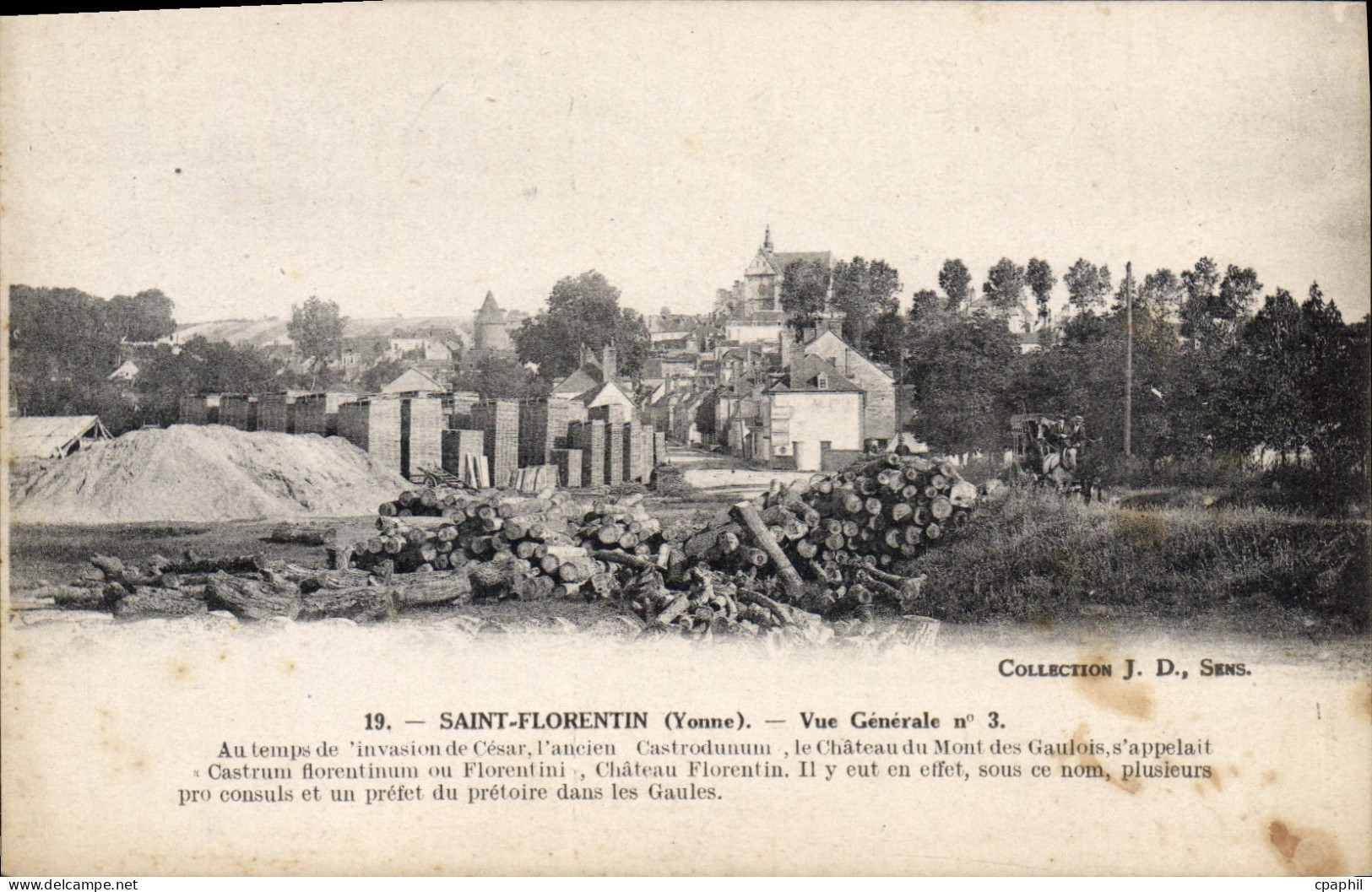 CPA Saint Florentin Yonne Vue Generale