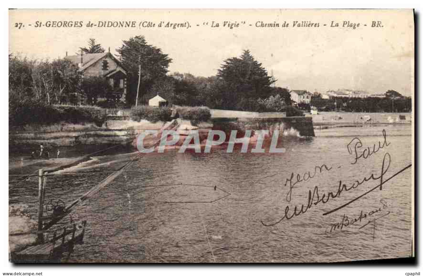 CPA Saint Georges de Didonne Cote d'Argent Chemin de Vallieres La Plage