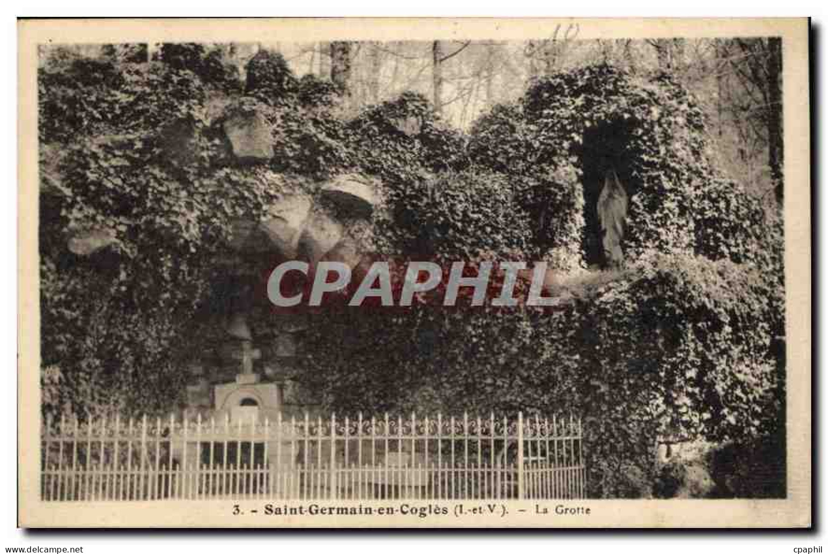 CPA Saint Germain en Cogles La Grotte
