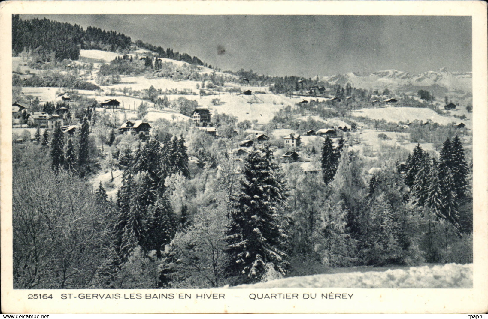 CPA Saint GErvais les Bains en hiver Quartier du Nerey