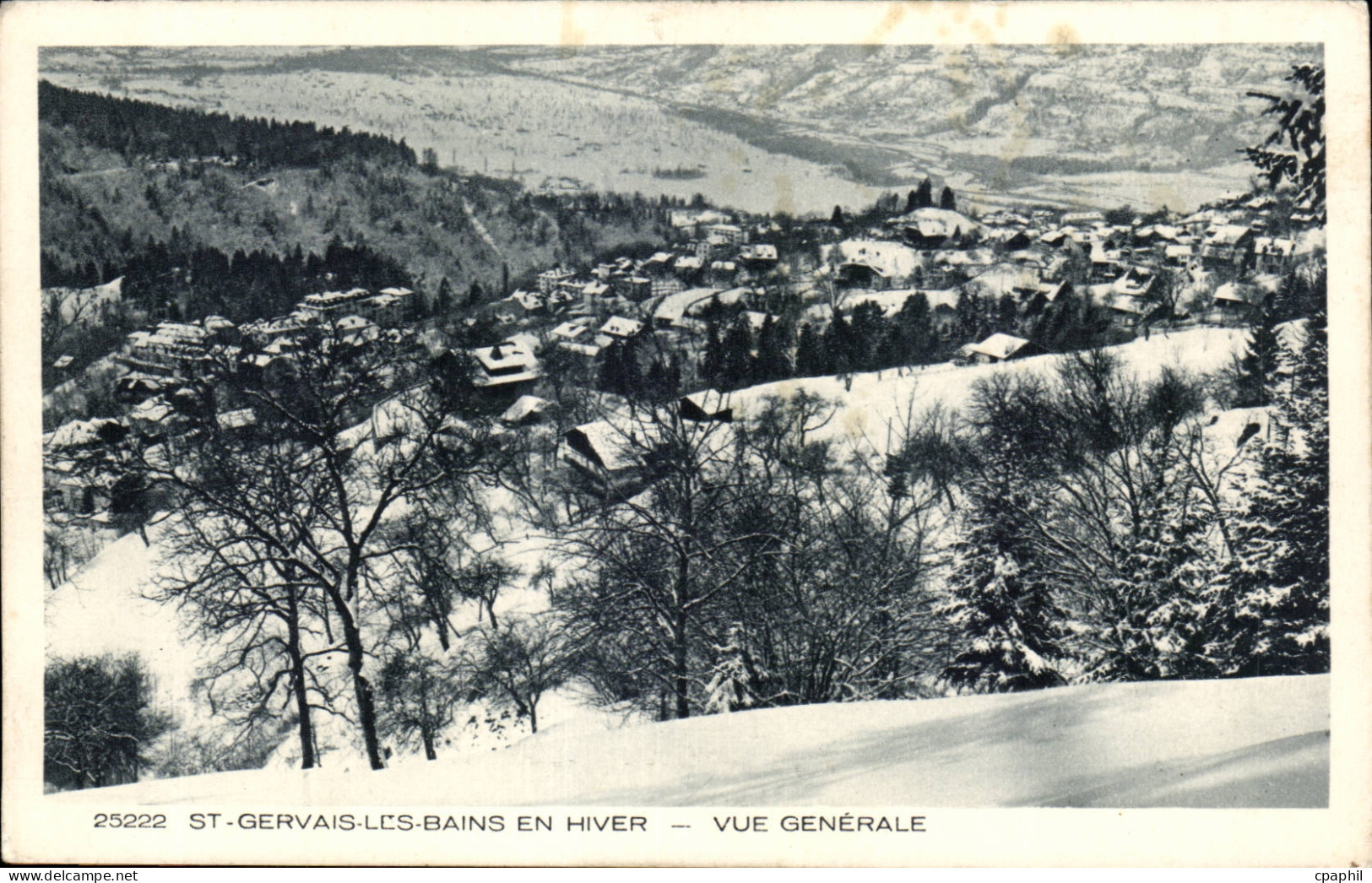 CPA Saint Gervais les Bains en hiver Vue generale