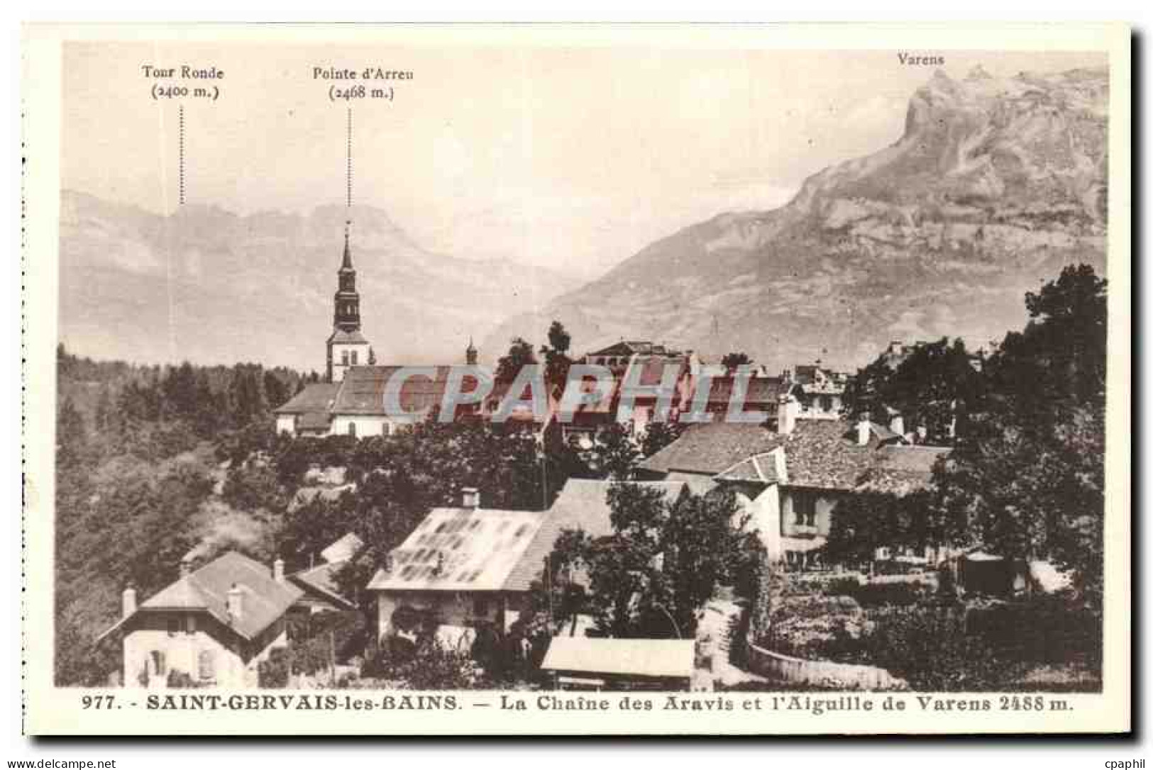 CPA Saint Gervais les Bains La Chaine des Aravis et Aiguille de Varens