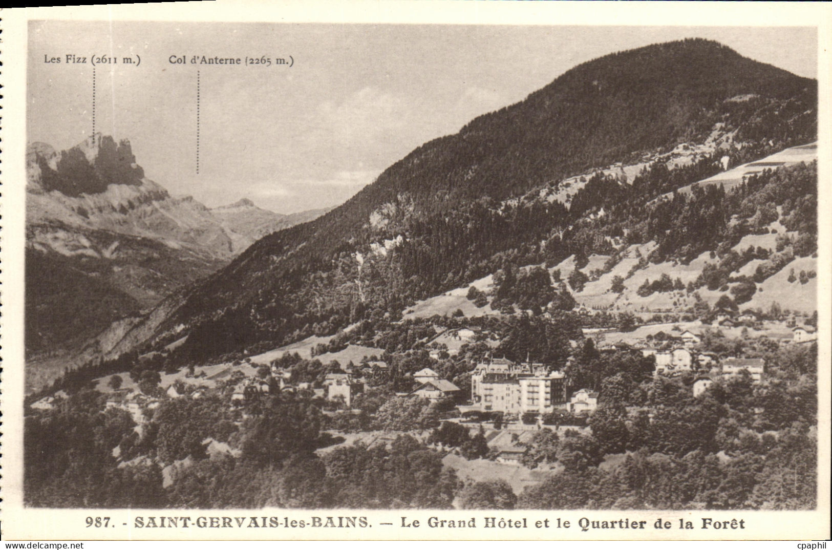 CPA Saint Gervais les Bains Le Grand Hotel et le Quartier de la Foret