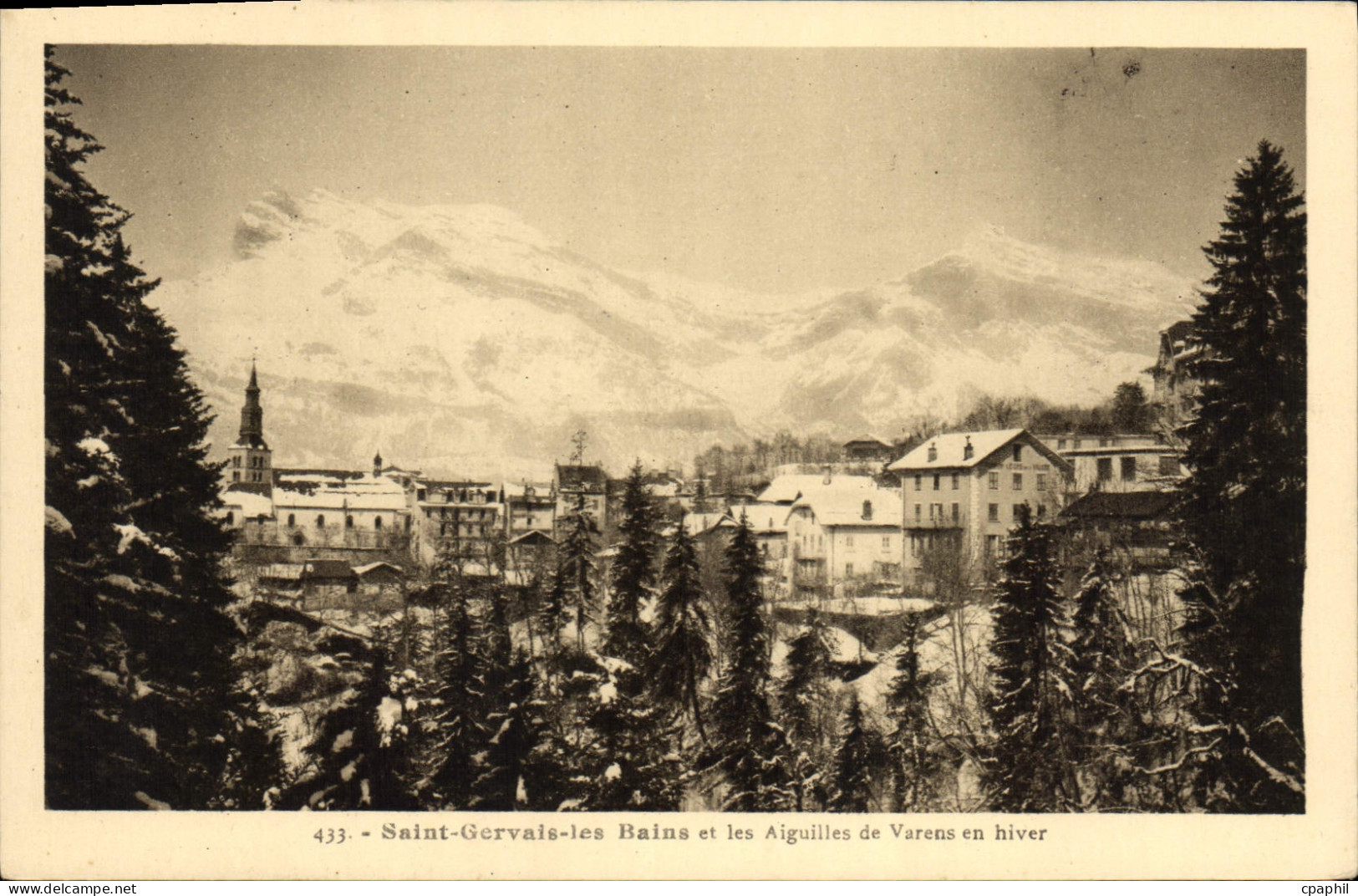 CPA Saint Gervais Les Bains les aiguilles de Varens en hiver