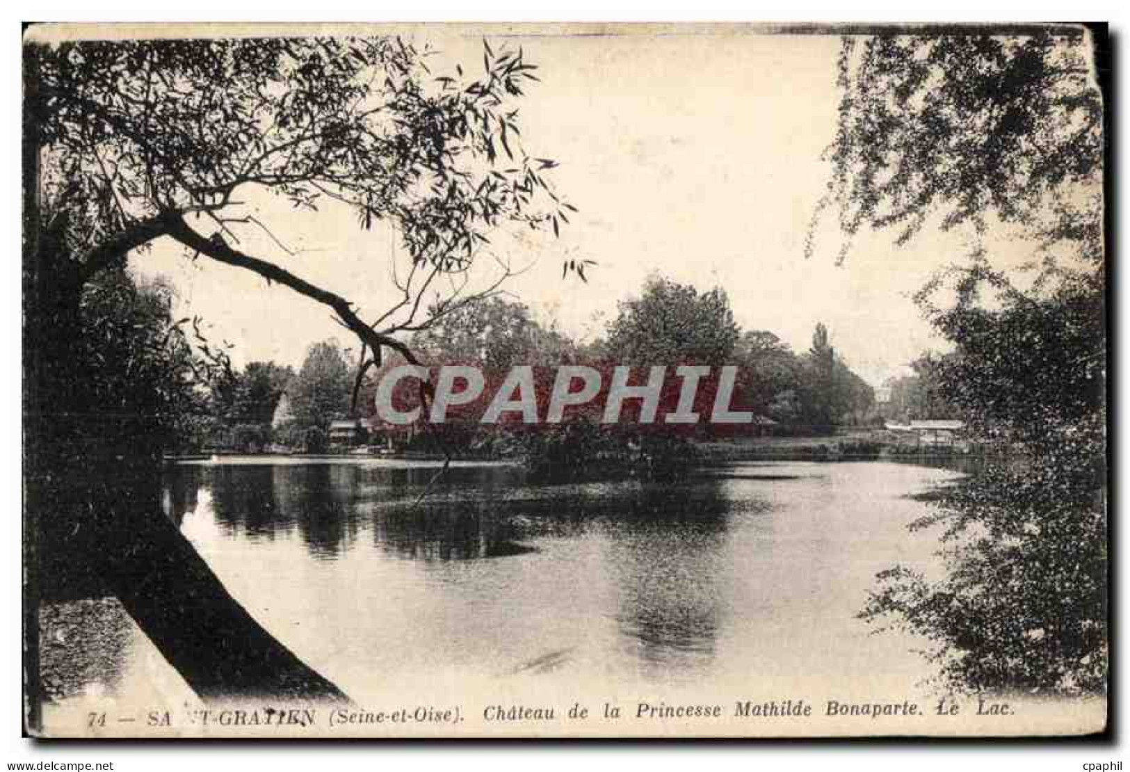 CPA Saint gratien (Seine et Oise) chateau de la princesse mathilde bonaparte le lac