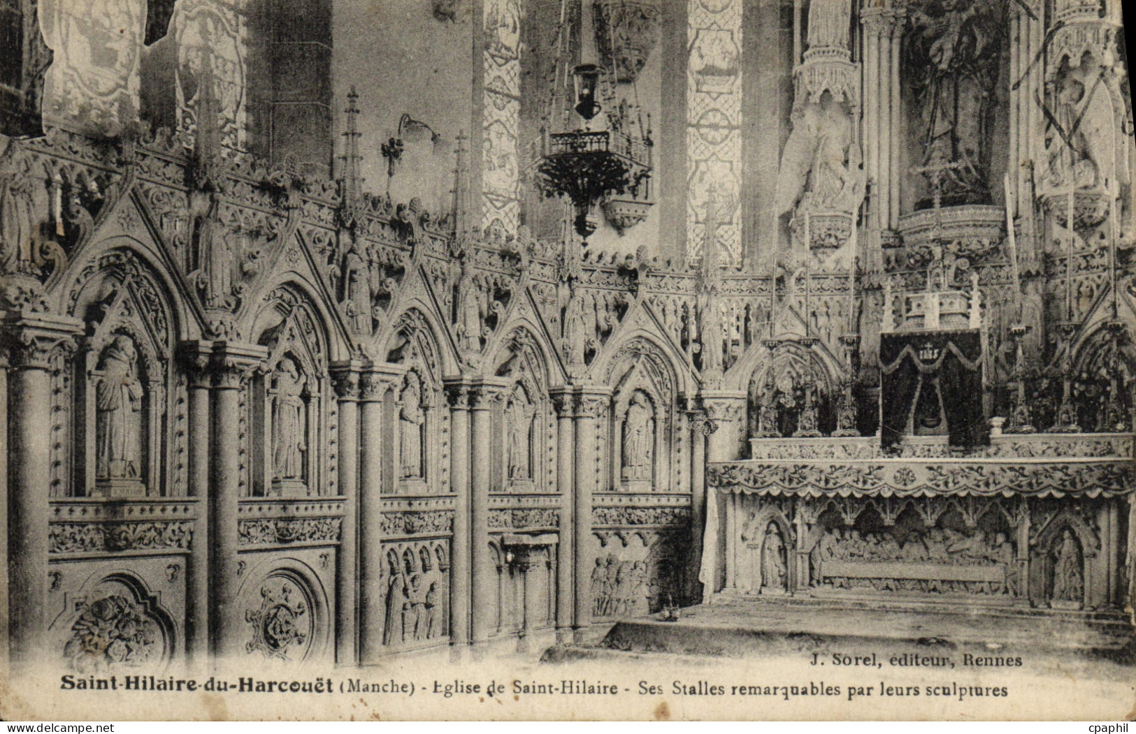 CPA Saint Hilaire du Harcouet Eglise de Saint Hilaire Stalles