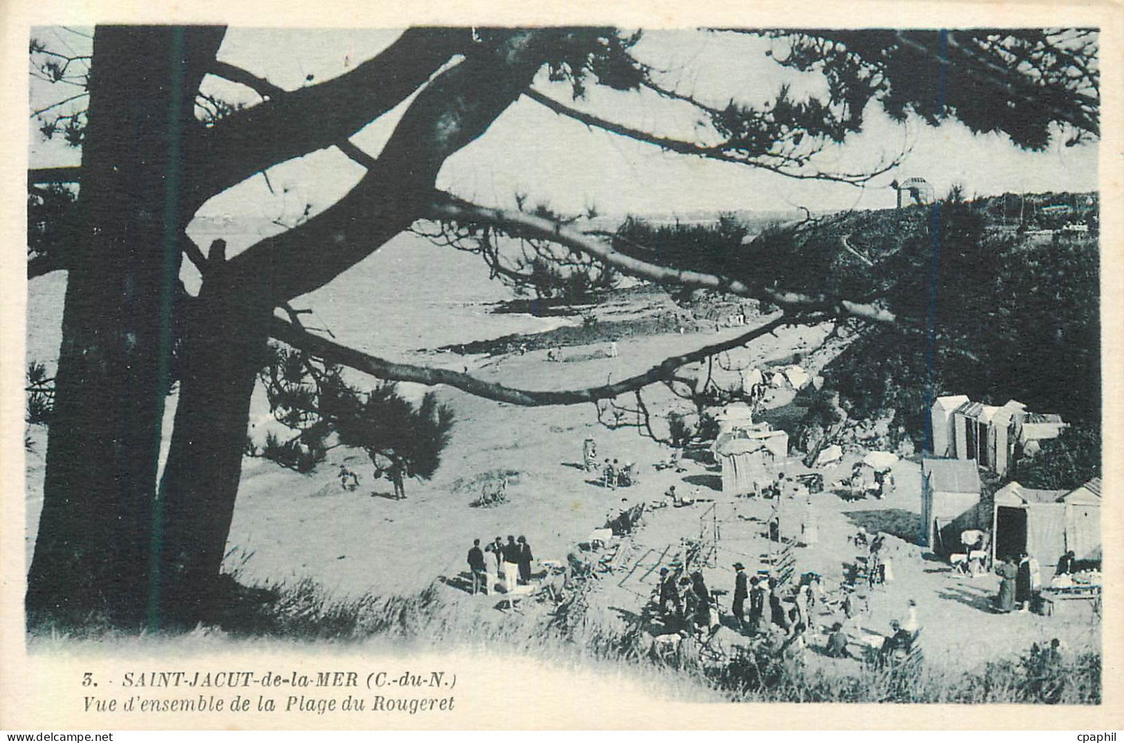 CPA Saint Jacut de la Mer (C du N) Vue d'Ensemble de la Plage du Rougeret