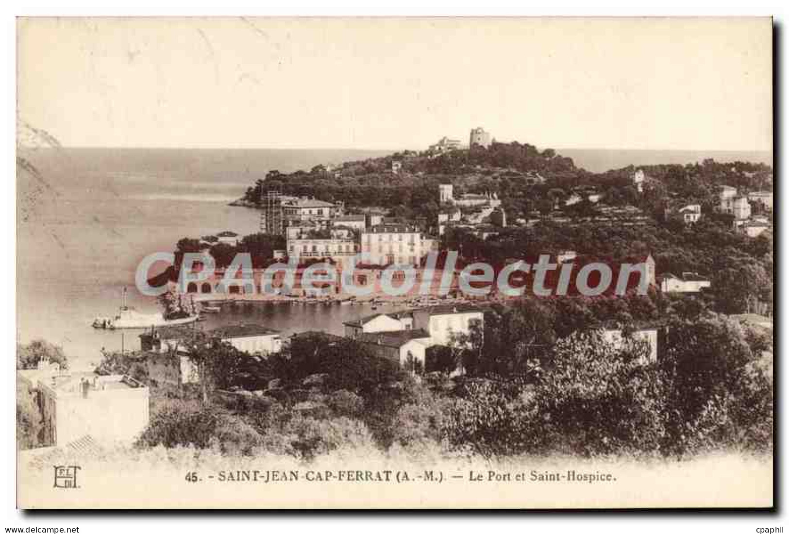 CPA SAINT-JEAN-CAP-FERRAT le port et Saint-Hospice
