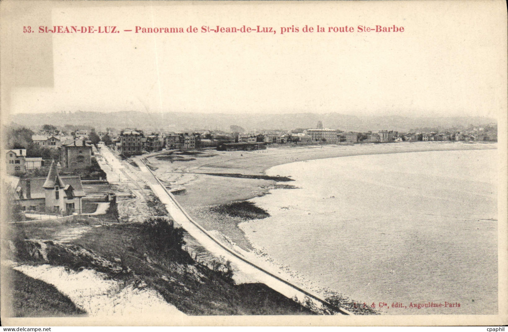CPA Saint Jean de Luz Panorama de Saint Jean de Luz pris de la route Ste Barbe