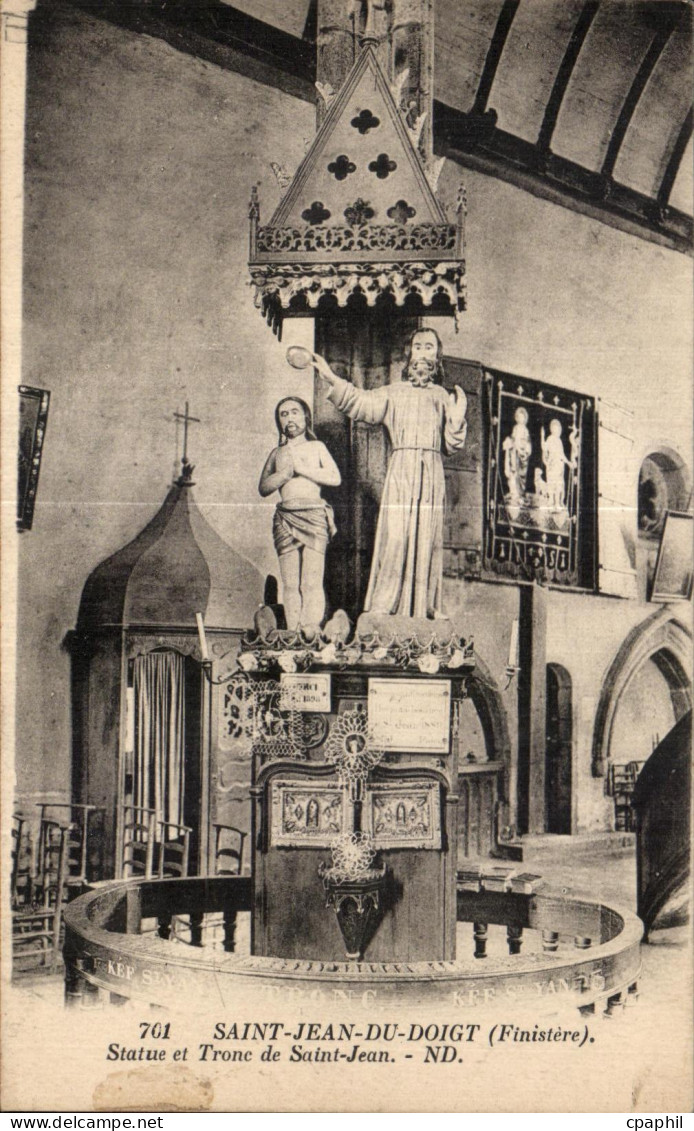 CPA Saint Jean Du Doigt (Finistere) Statue et Trone de Saint Jean