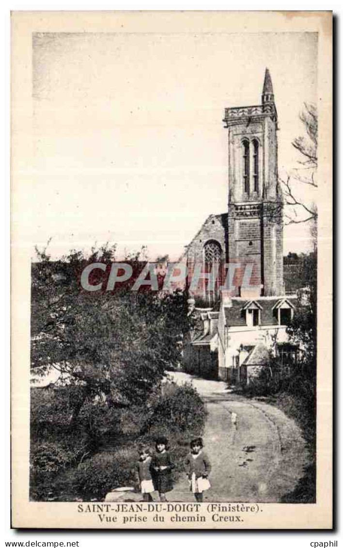 CPA Saint Jean Du Doigt (Finistere) Vue prise du chemin Creux Enfants