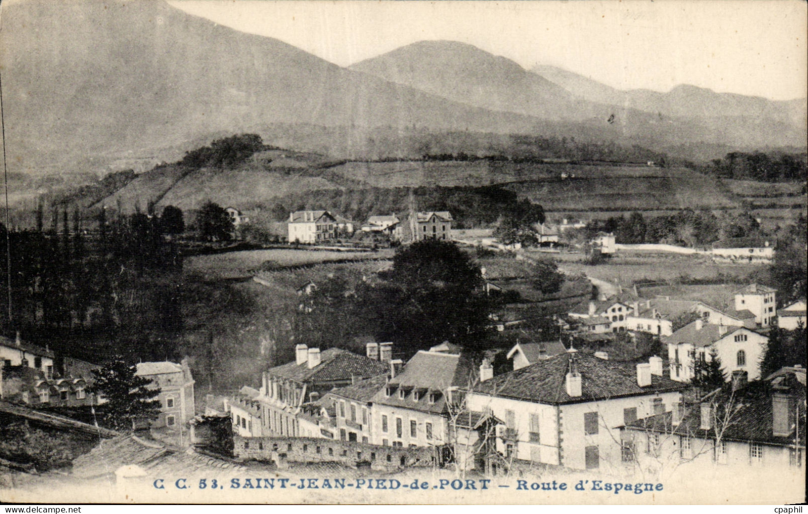 CPA Saint Jean Pied de Port Route d'Espagne
