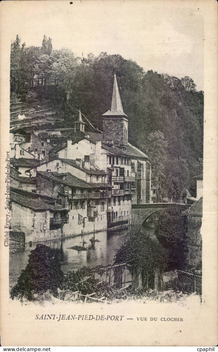 CPA Saint Jean Pied de Port Vue du clocher