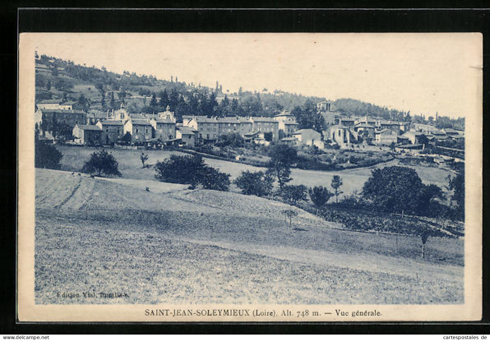 CPA Saint-Jean-Soleymieux, Vue générale