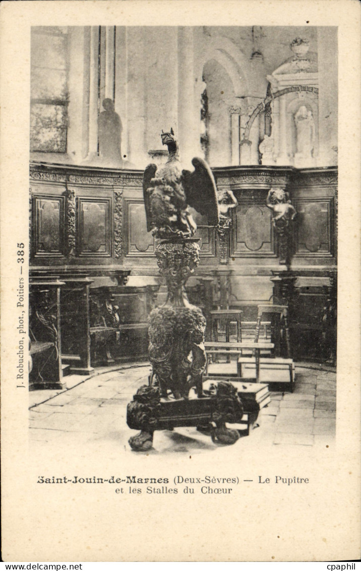 CPA Saint Jouin de Marnes Le pupitre et les stalles du choeur