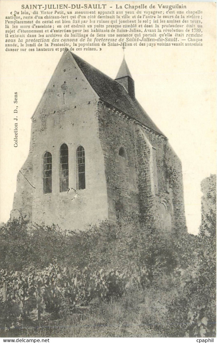 CPA Saint Julien du Sault la chapelle de Vauguilain