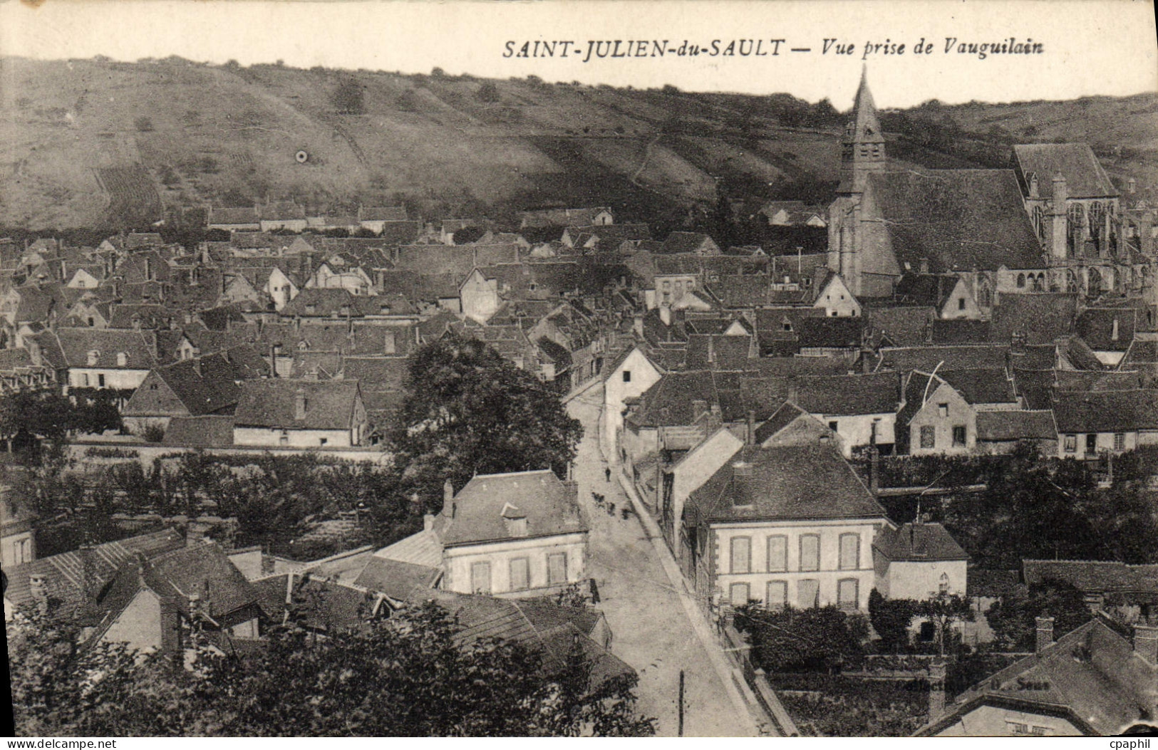 CPA Saint Julien Du Sault Vue Prise De Vauguilain
