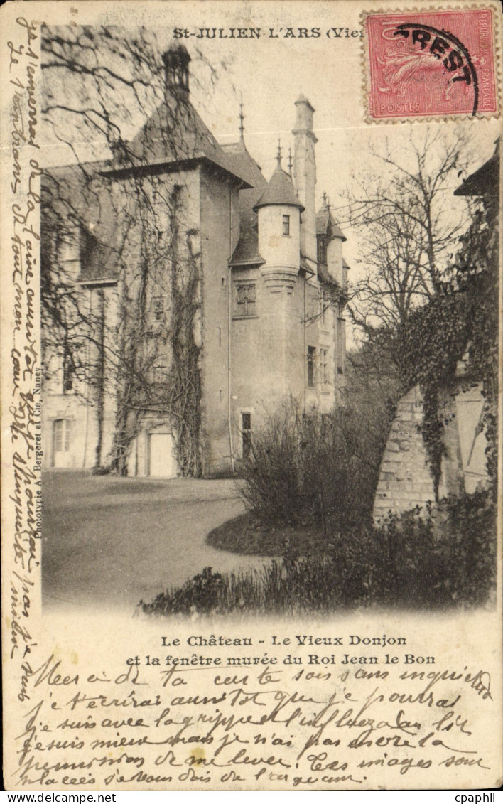 CPA Saint Julien l'Ars Le Chateau Le Vieux Donjon et la Fenetre Muree du Roi Jean le Bon