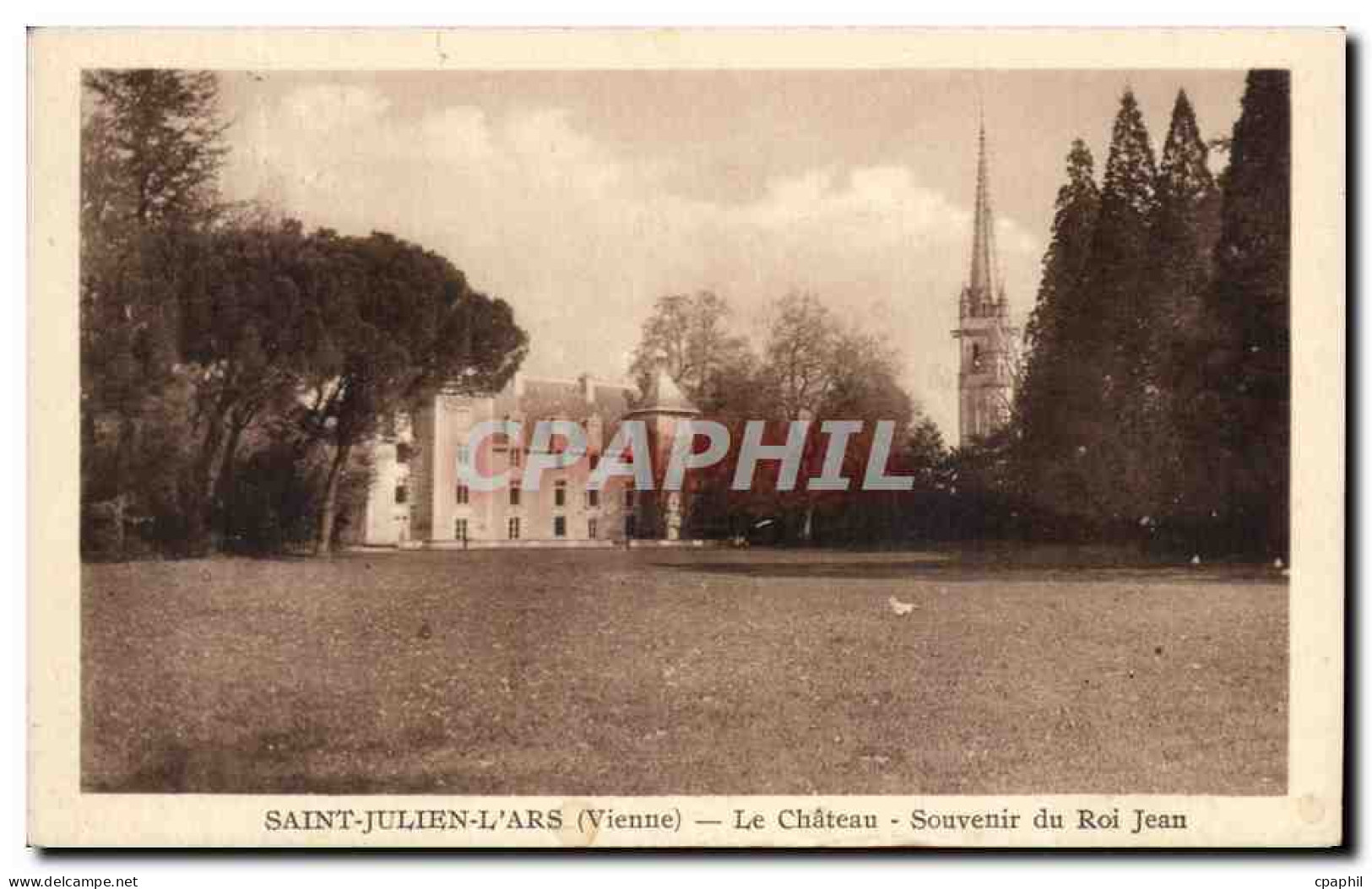 CPA Saint Julien L'Ars Le Chateau Souvenir du Roi Jean