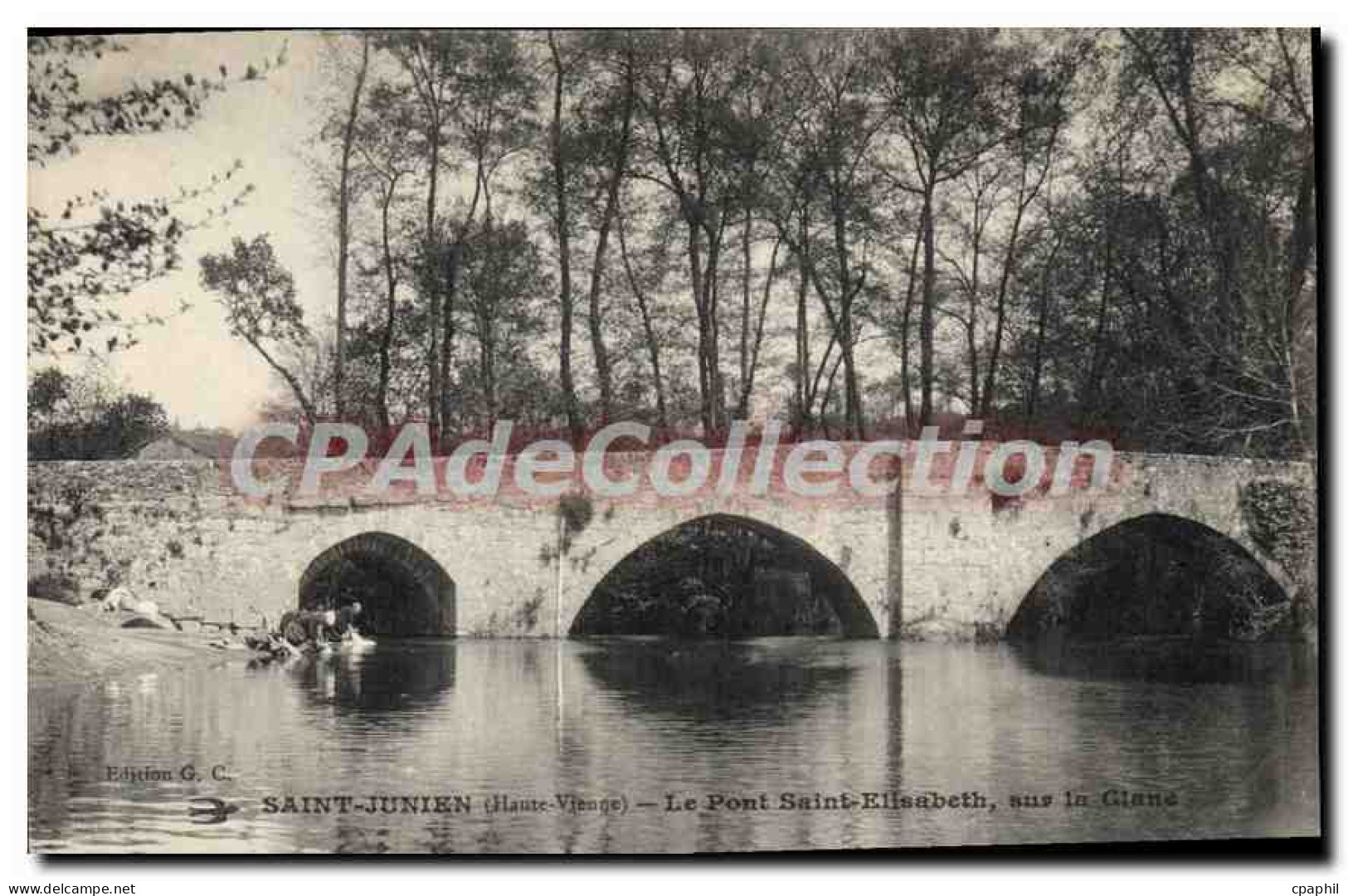 CPA Saint Junien (Haunte Vienne) Le Pont Saint Elisabeth sur la Glane