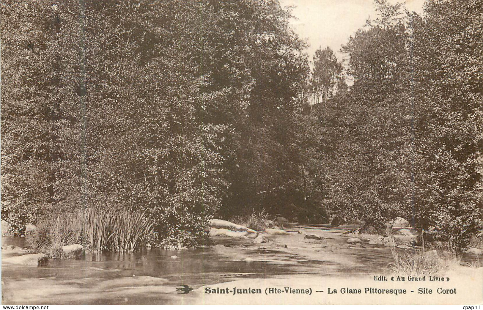 CPA Saint Junien Hte Vienne La Glane Pittoresque Site Corot