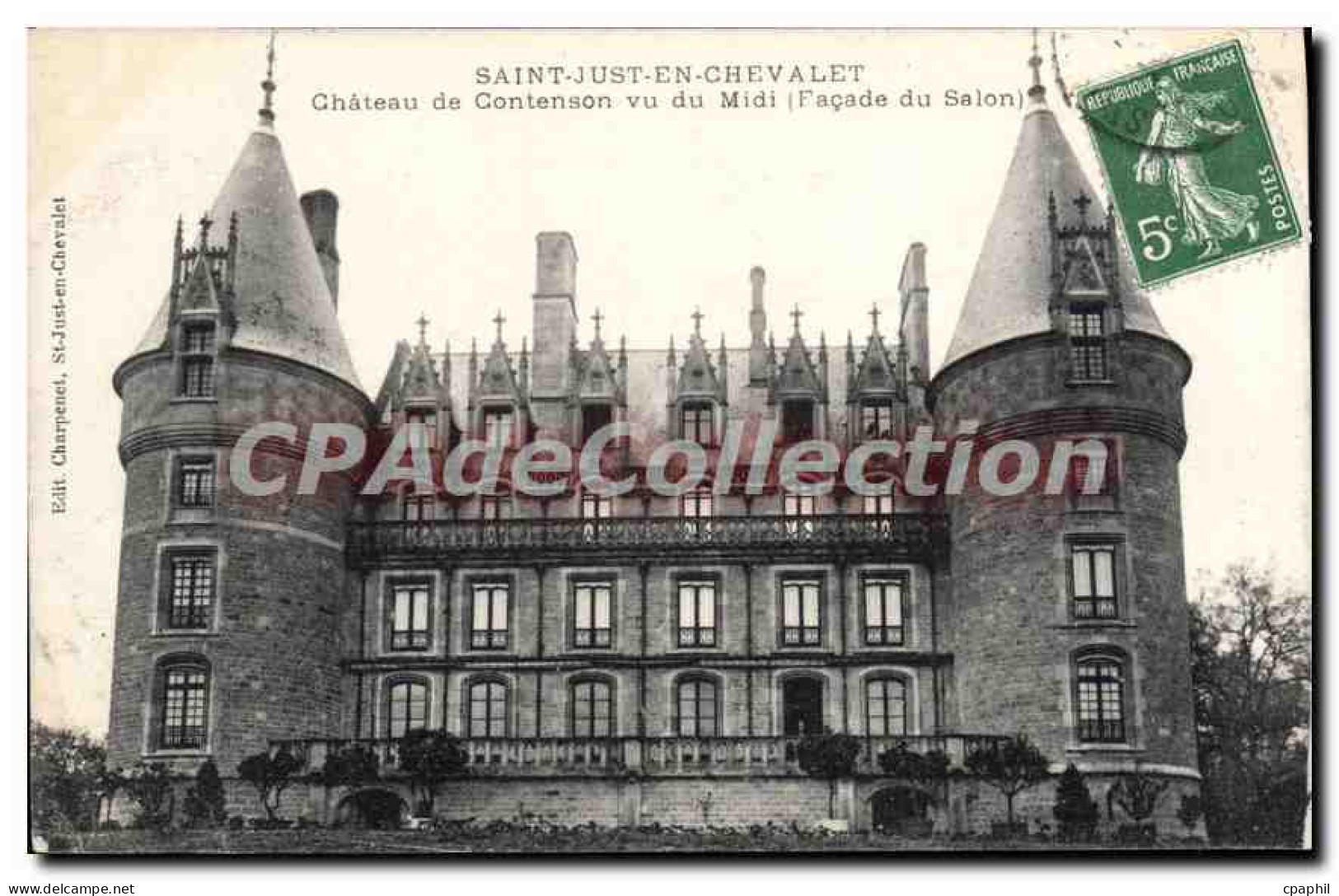 CPA Saint Just En Chevalet Chateau de Contenson vu du Midi