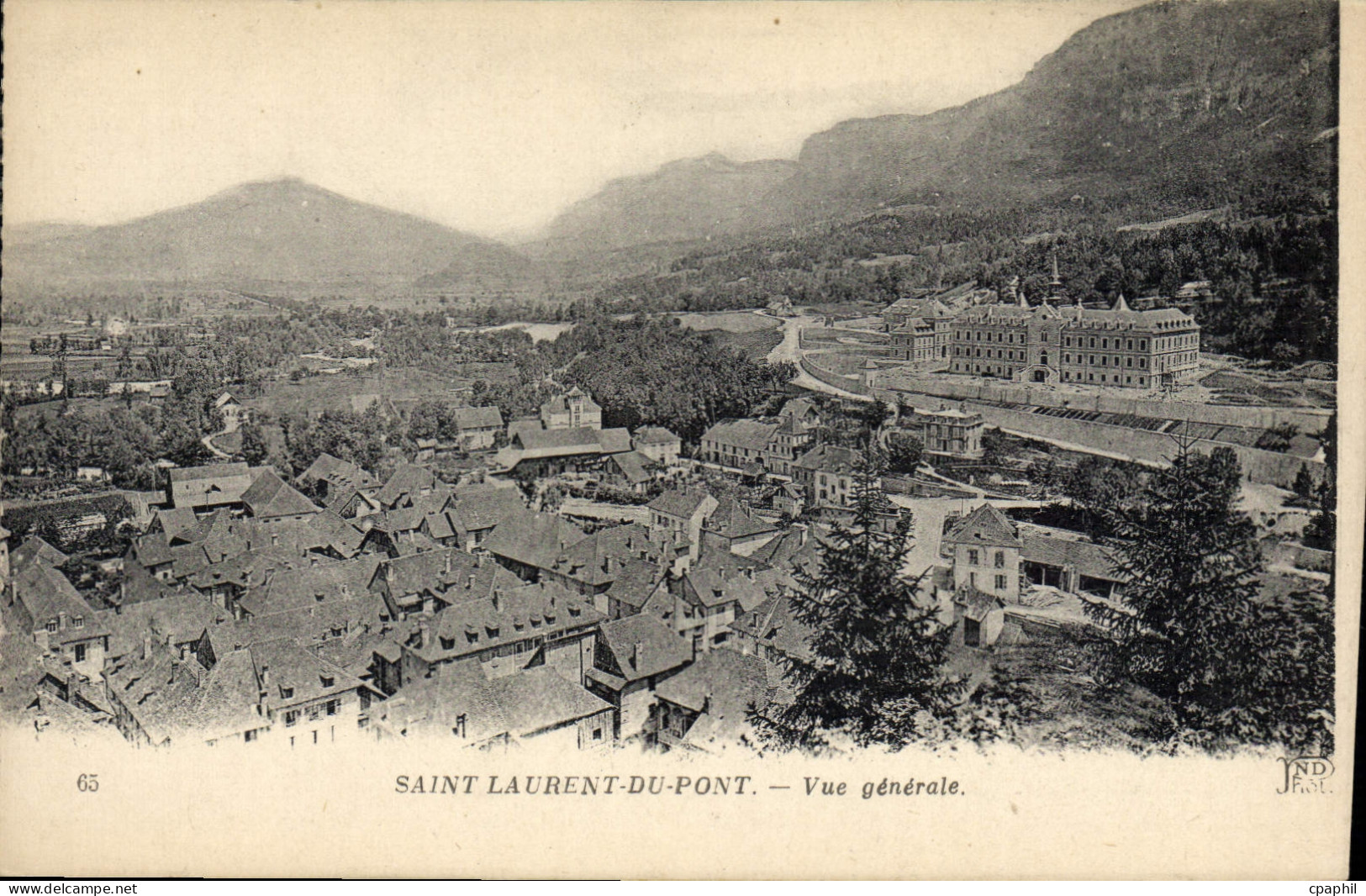 CPA Saint Laurent Du Pont Vue Generale