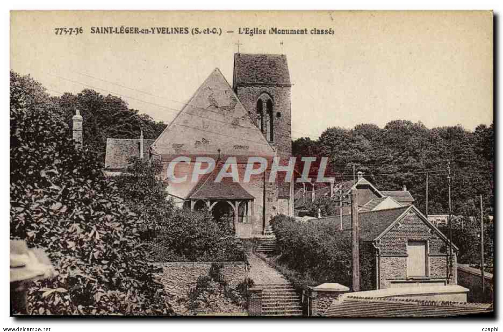 CPA Saint Leger en Yvelines L'Eglise Monument