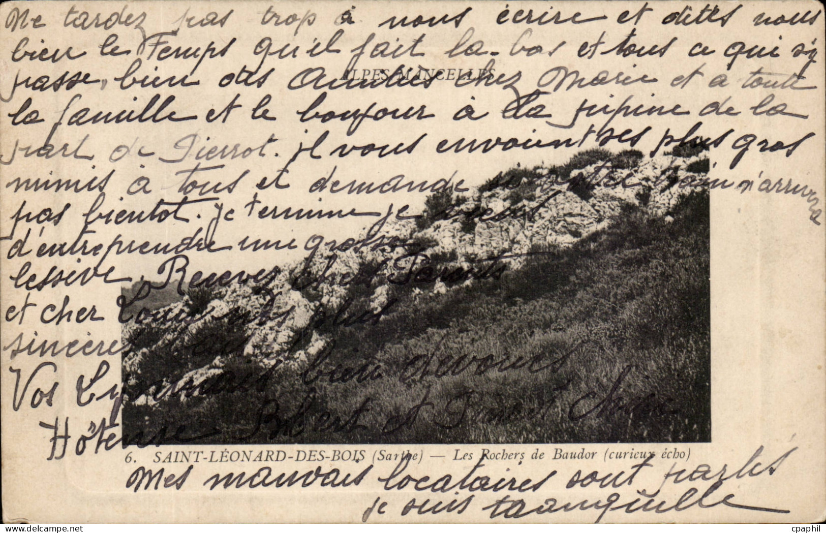 CPA Saint Leonard des Bois Les rochers de Baudor