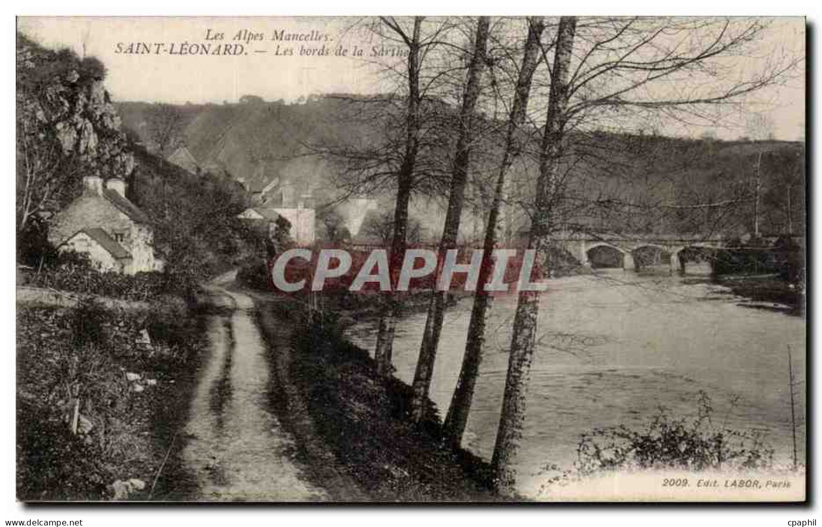 CPA Saint Leonard Les bords de la Sarthe