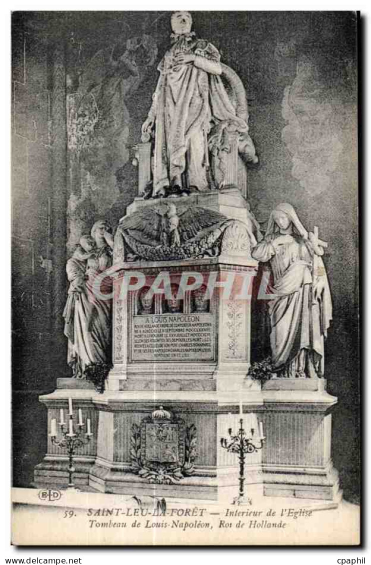 CPA Saint leu la foret interieur de Ieglise tombeau de louis napoleon roi de hollande