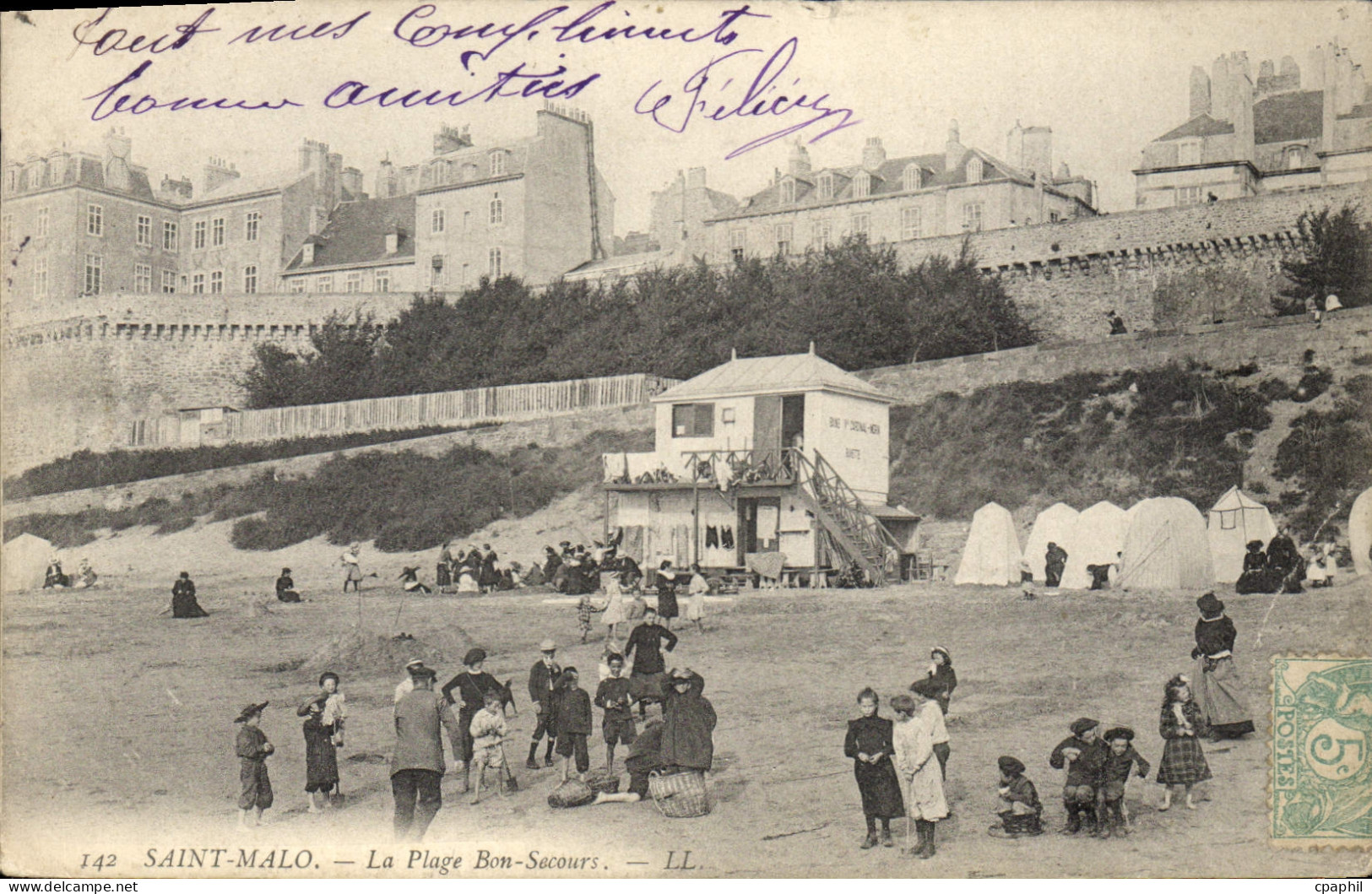 CPA Saint Malo La Plage Bon Secours