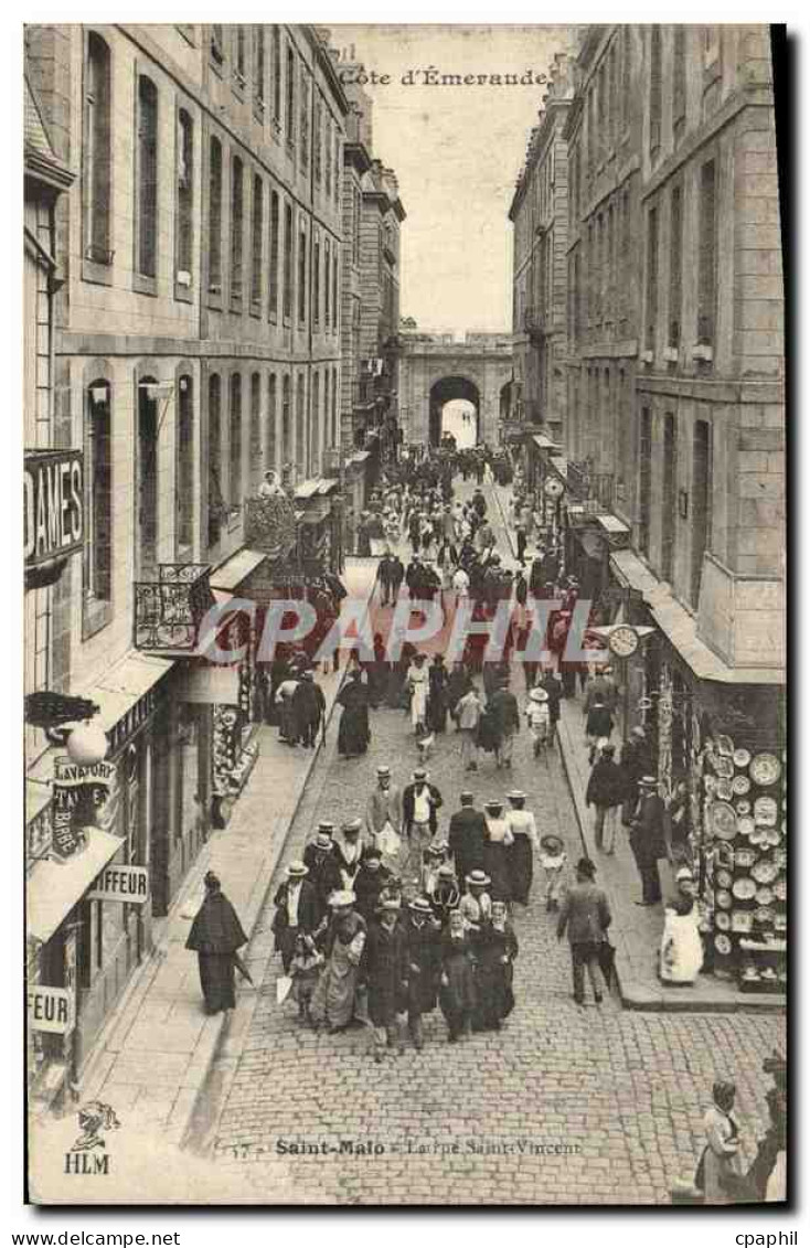 CPA Saint Malo La rue Saint Vincent