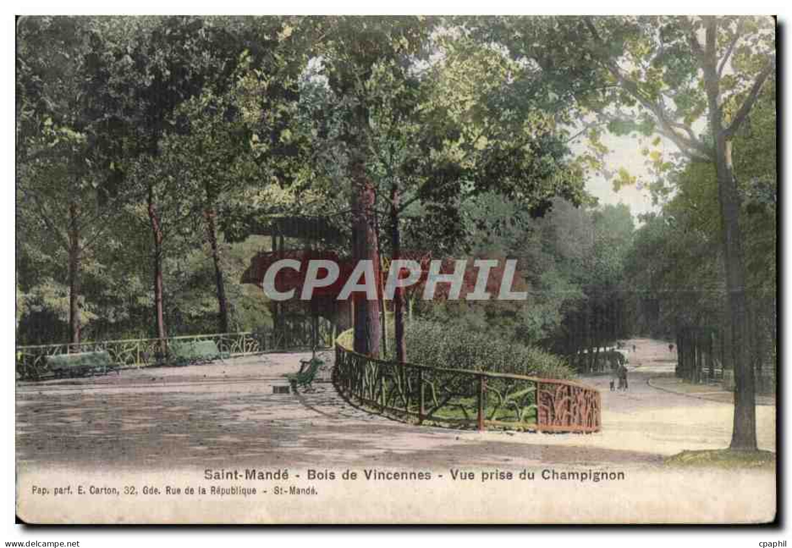 CPA Saint Mande Bois de Vincennes Vue prise du Champignon